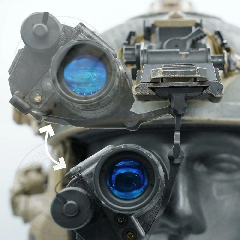 ZTFSETD All-Metal J-arm Night Vision NVG Mount for AN/PVS-14 Monocular, with Rotating Knuckle for Attachment to Helmets, Tan