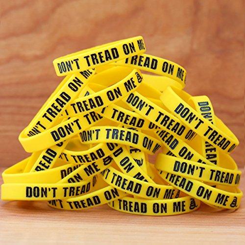 SayitBands SayitBands 20 Don't Tread on Me Wristband Gadsden Flag Design Bracelets