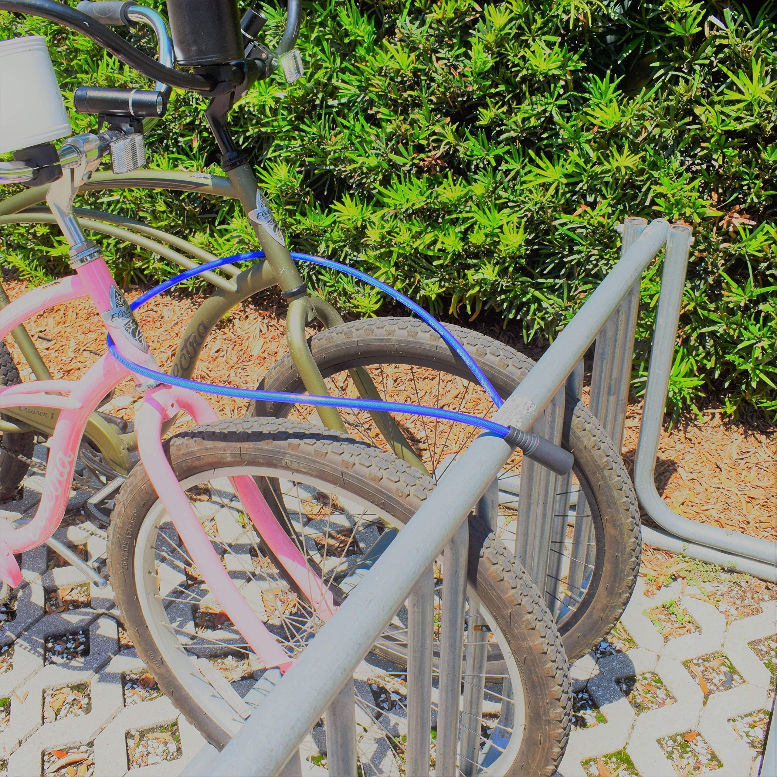 DocksLocks DocksLocks Weatherproof Security Cable Lock with Keys (5ft to 25ft Lengths) Anti-Theft for Kayak, Bike, Paddleboard, Scooter, Equipment, Bicycle 25ft