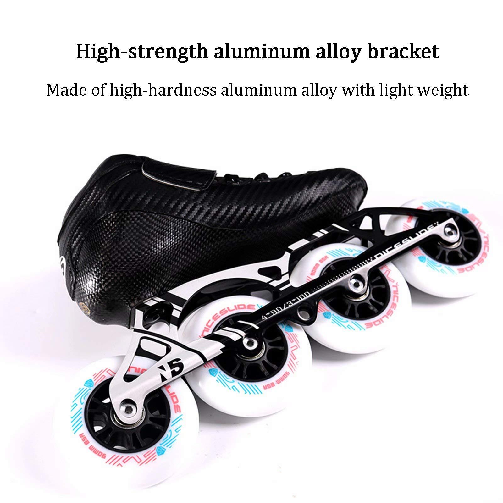 PSAKGHG Inline Skates Roller Skates for Adult - Professional Carbon Fiber Speed Skating Shoes Children can Use 4X90MM Wheels Men and Women Speed Skating Roller Shoes
