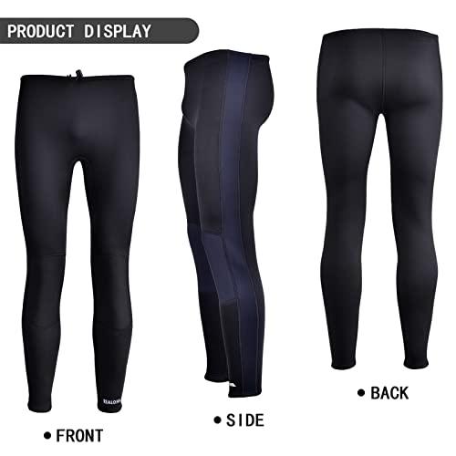 REALON REALON Wetsuit Pants Men Womens Wet Suits Swim Tights 3mm Neoprene Swimming Leggings 2mm Long Diving Surfing Kayak Pant Keep Warm for Workout Scuba Snorkeling Canoeing Water Sports (M)