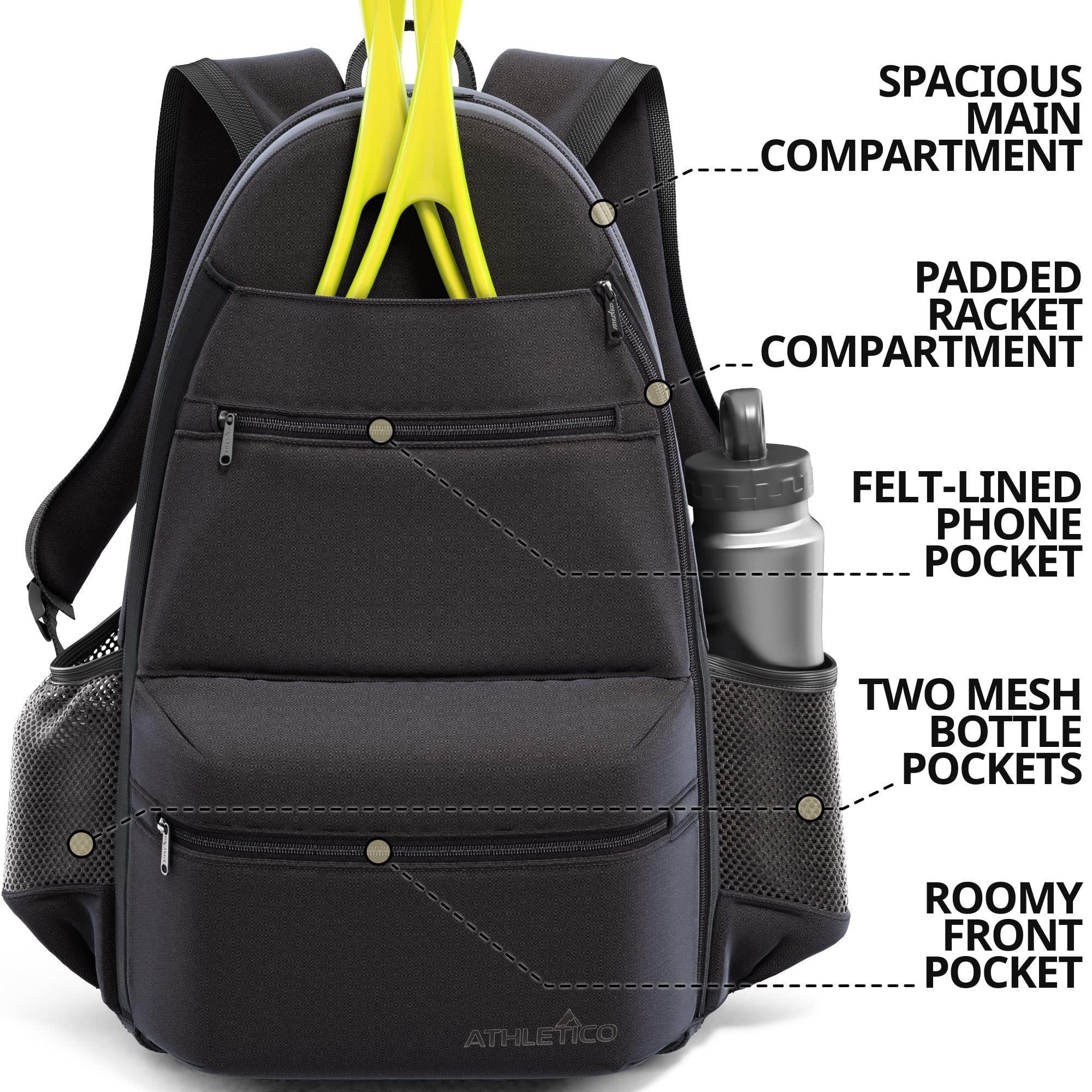 Athletico Athletico Compact City Tennis Backpack (Black)