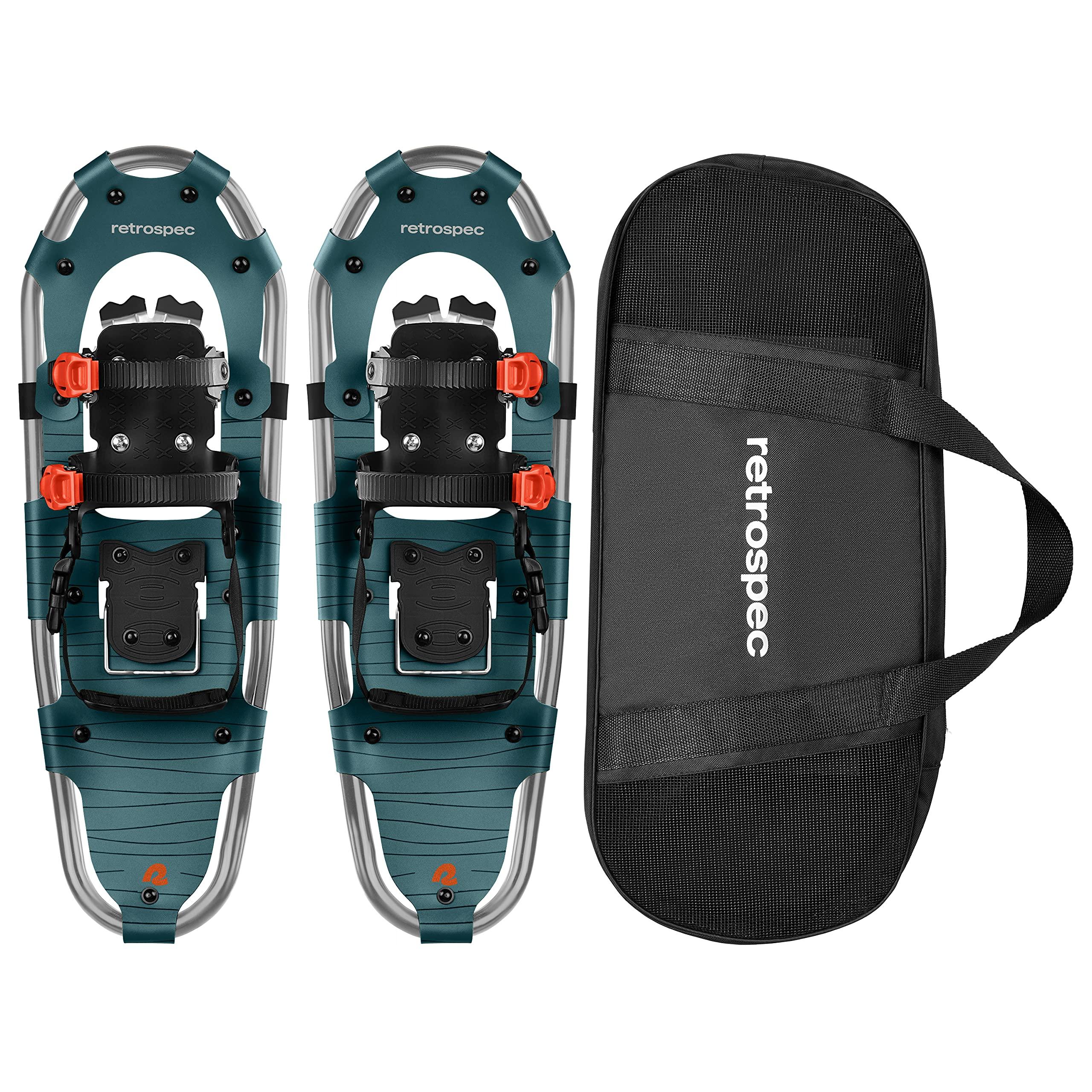 Retrospec Retrospec Drifter Snowshoe for Men & Women - Aluminum Frames & a Double-Rachet Binding System - Lightweight All Terrain Snow Shoes with Heel Lifters & Pivot System - 30\" Superior Blue