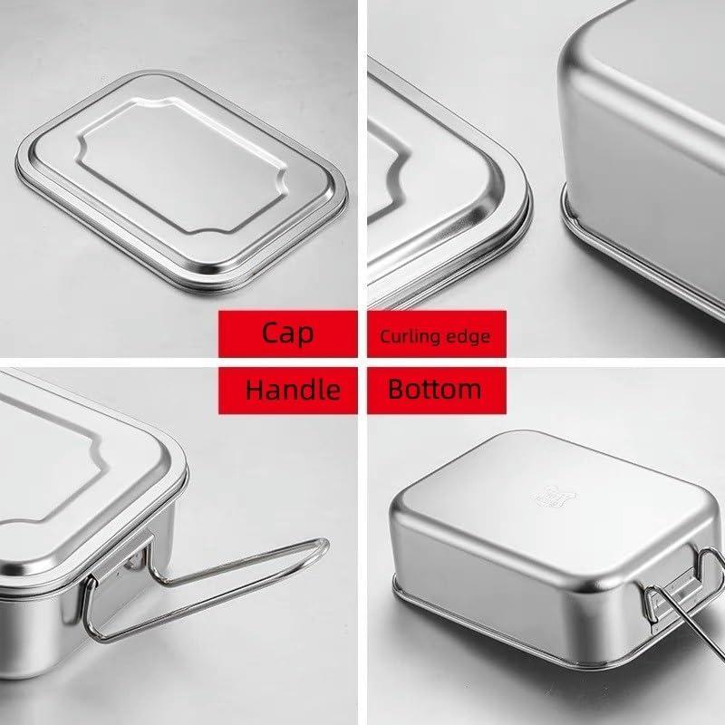 UPFIST UPFIST 1PC Outdoor Portable Lunch Box 1200ML 304 Stainless Steel Lunch Box (Size : 1 1200ML)
