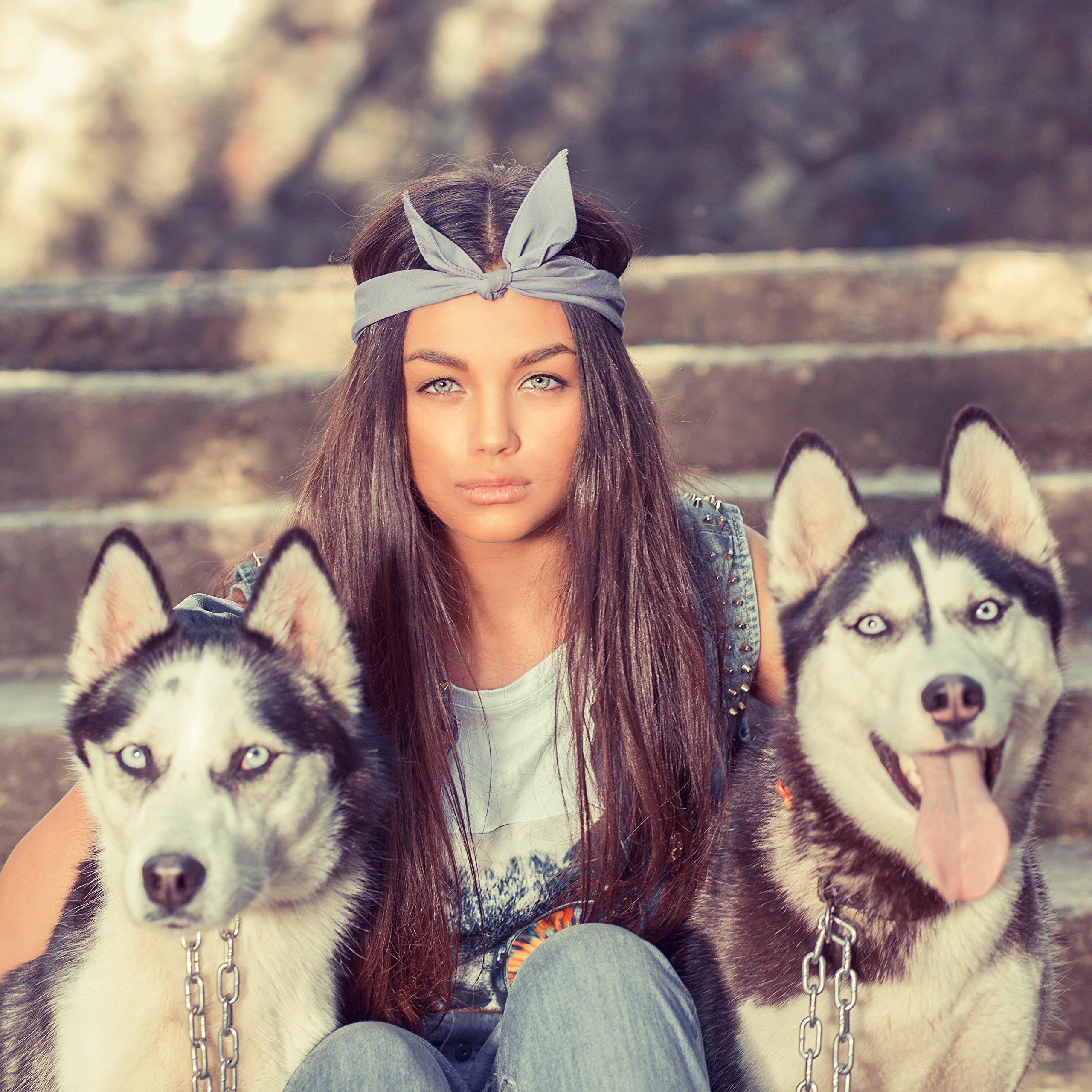 Jordefano Jordefano 15 Pack Unisex Solid 100% Cotton Plain Bandanas - Bulk Wholesale (Grey)