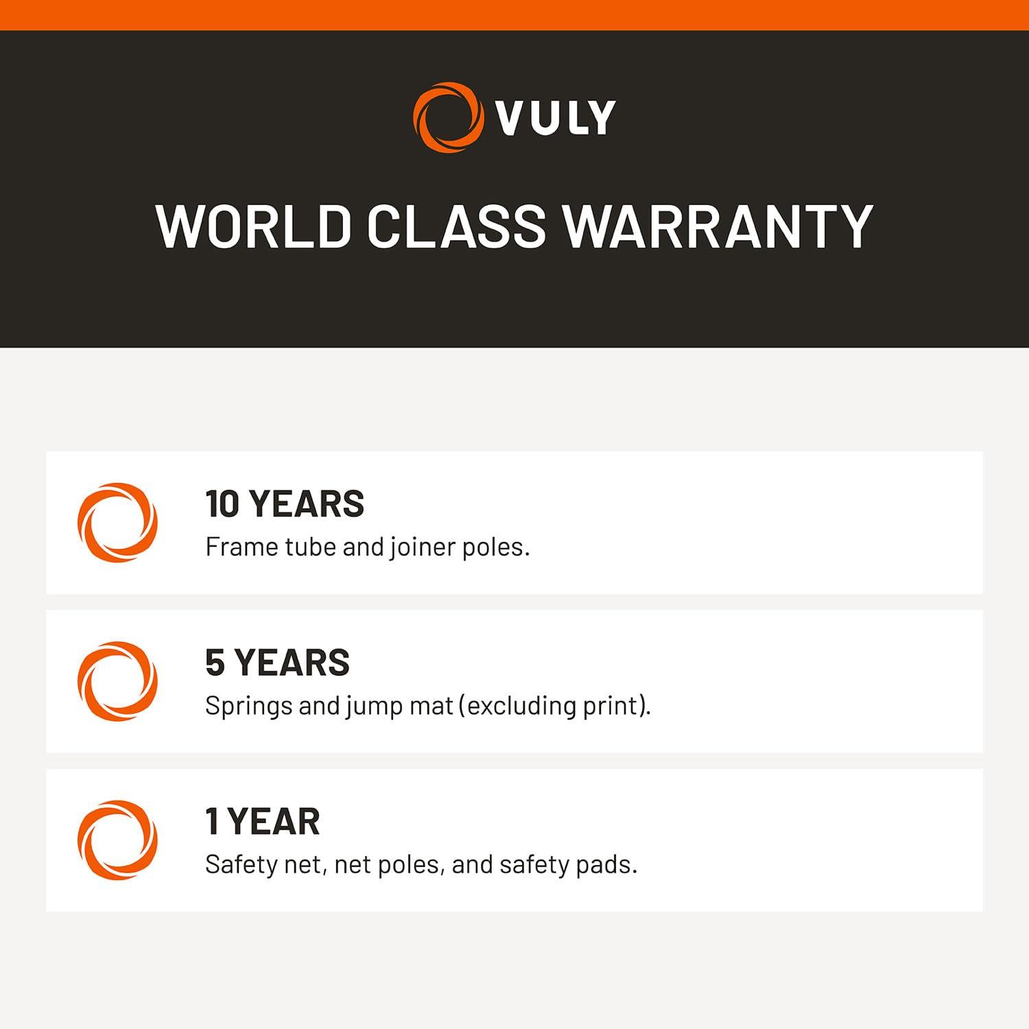 Vuly VULY Lift 2-14 FT Trampoline with Enclosure - Recreational Trampolines with AntiRust Coating, Double Galvanized Steel Outdoor Trampoline for Kids (Extra Large 14FT with Shade Cover)