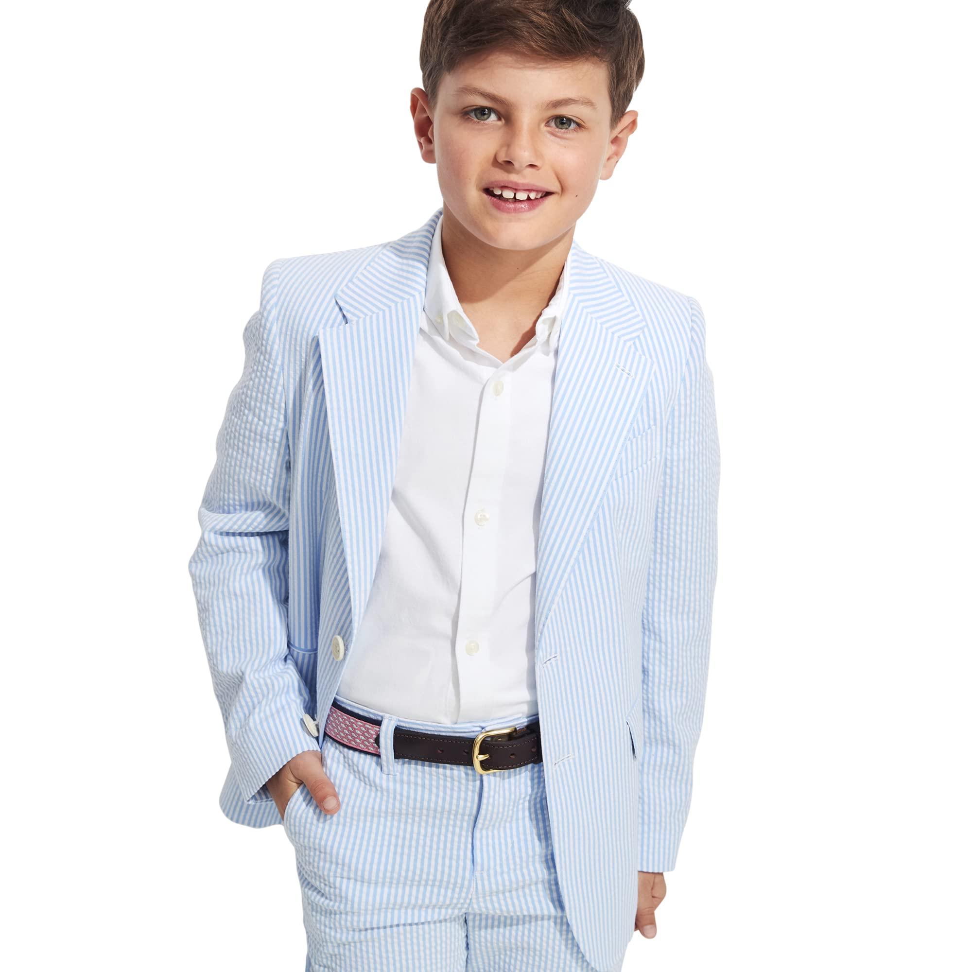 vineyard vines vineyard vines Boys Whale Canvas Leather Belt