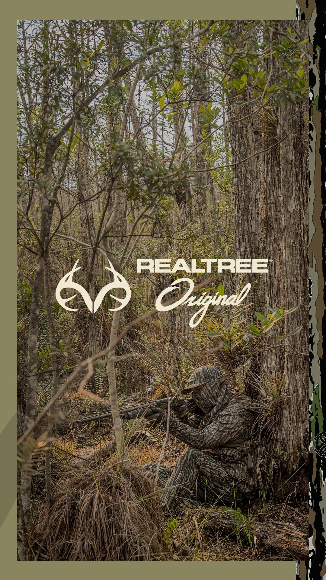 Realtree Realtree Men's 5-Pocket Camo Hunting Pant - Durable Pants with Reinforced Knees, Water-Resistant, Breathable Ripstop Fabric (US, Alpha, Large, Regular, Regular, Original Camo)