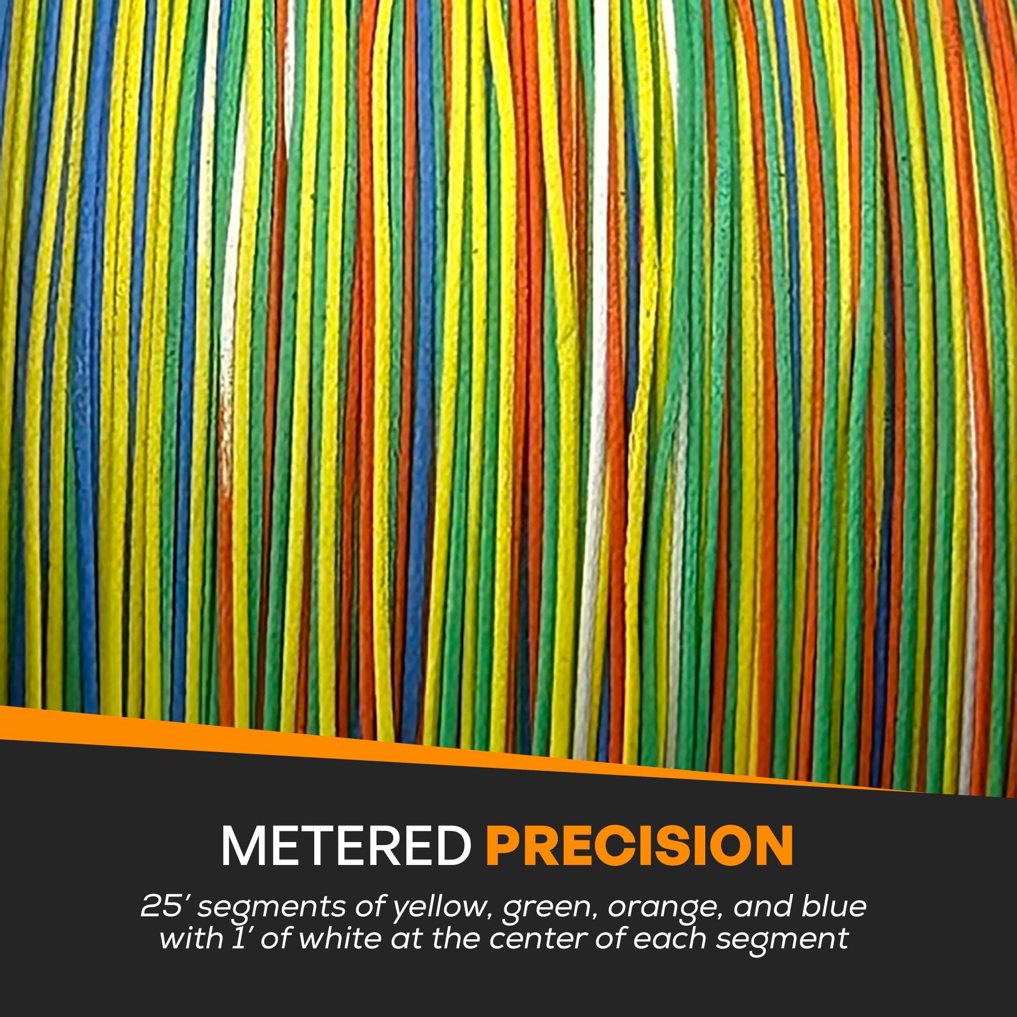 Fins Fishing Fins Spectra 300-Yards Multi Colored Metered Fishing Line, 20-Pound