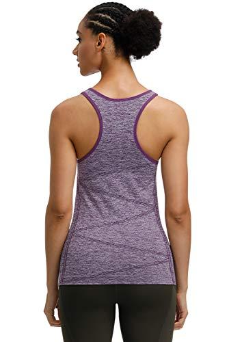DISBEST Disbest Yoga Tank Top, Women\'s Performance Stretchy Quick Dry Sports Workout Running Top Vest with Removable Pads