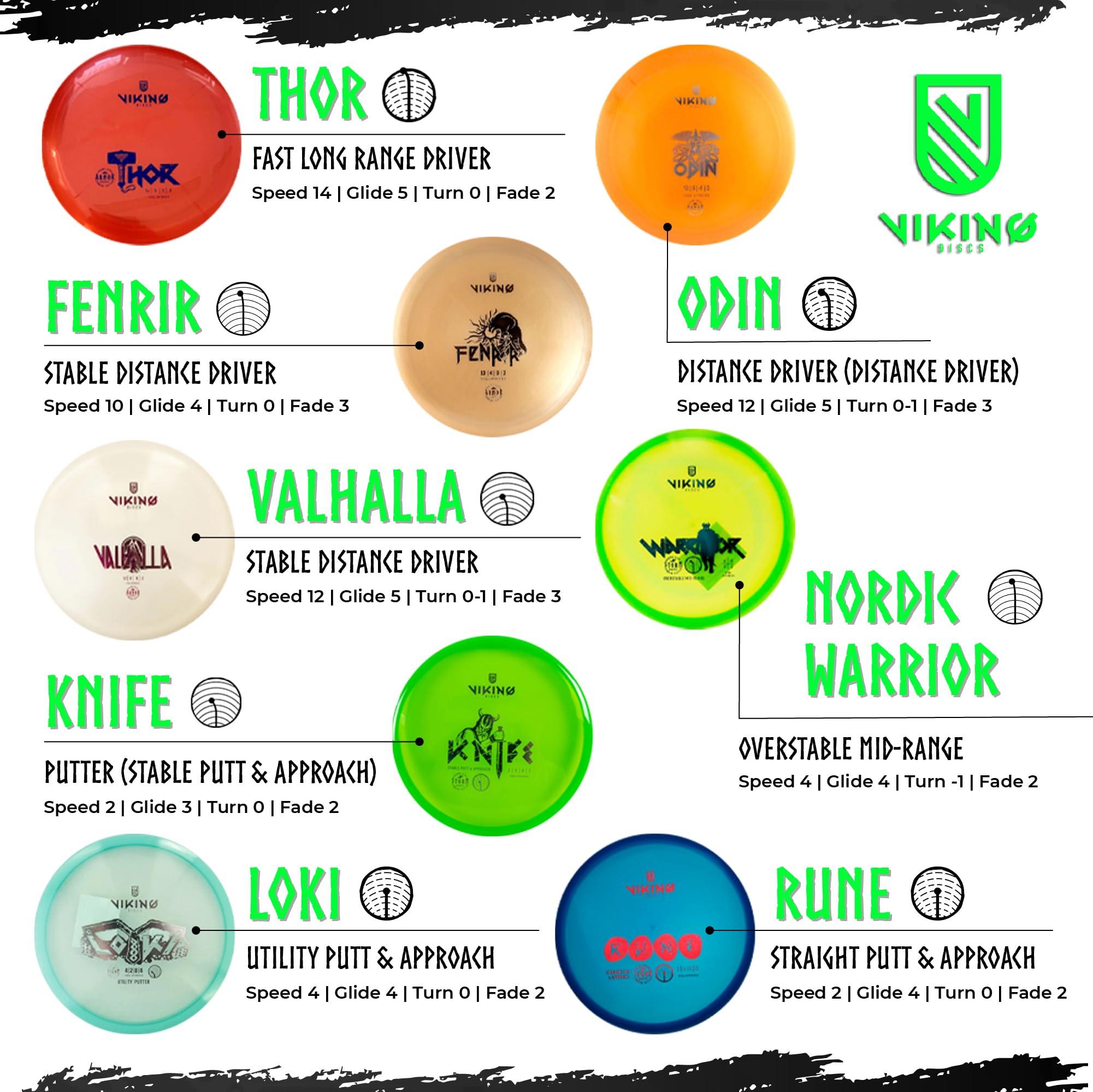 Viking Discs Viking Discs Competition Disc Golf Set - 8 Disc Golf Discs for Any Distance, PDGA Approved - Putter, Mid-Range, Fairway Driver, Distance Driver Set for Beginners and Professionals