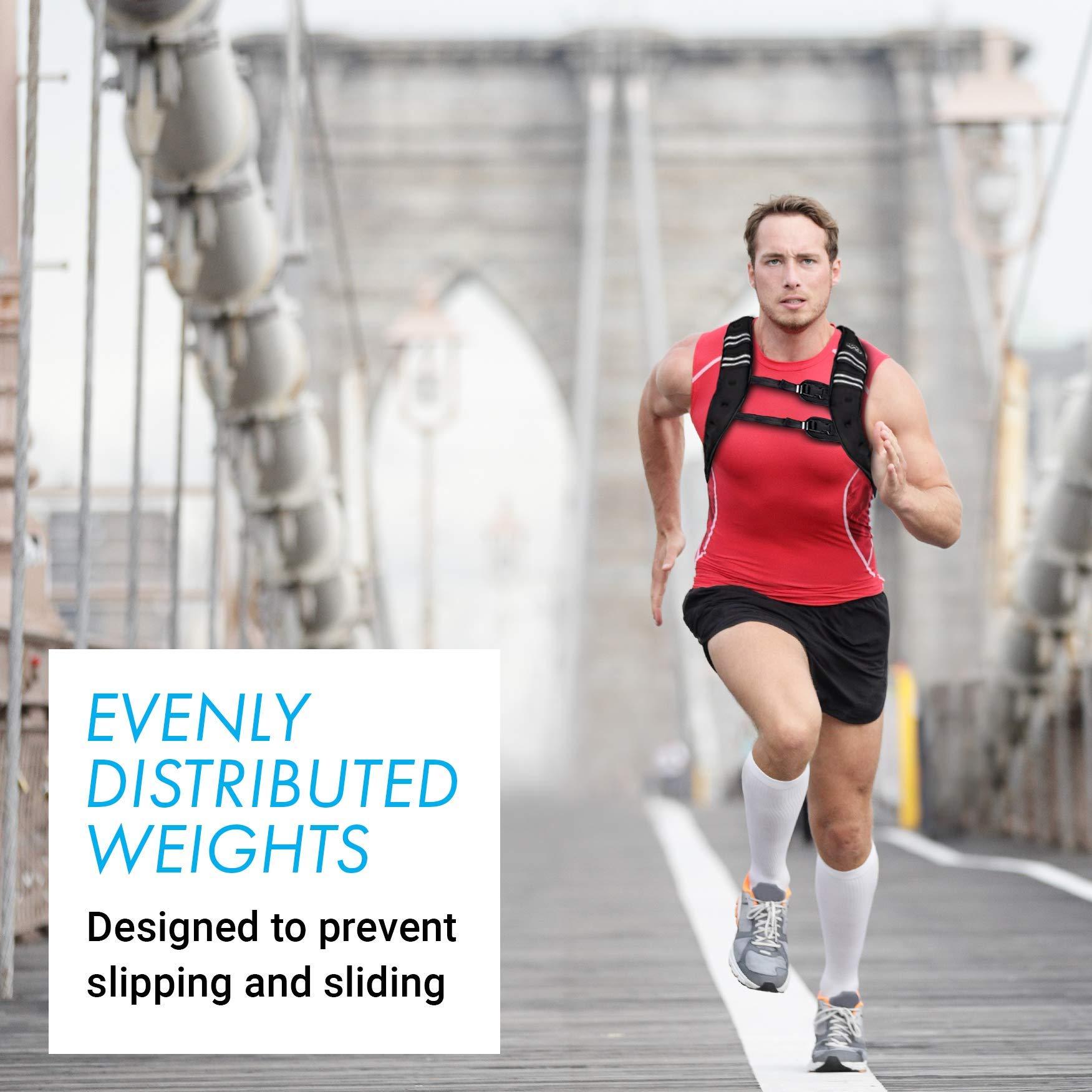 Aduro Sport Aduro Sport Weighted Vest Workout Equipment, 4lbs/6lbs/12lbs/20lbs/25lbs Body Weight Vest for Men, Women, Kids (6 Pounds (2.72 KG))