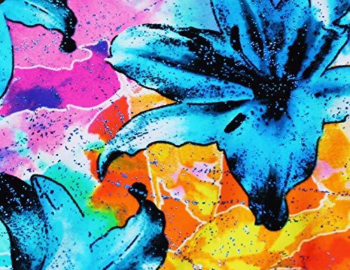 Ice Fire Ice Fire 1 Pair Skate Boot Covers | Durable Boot Protector for Ice/Figure/Roller Skate | Universal Size | Skating Accessory- Aqua Garden