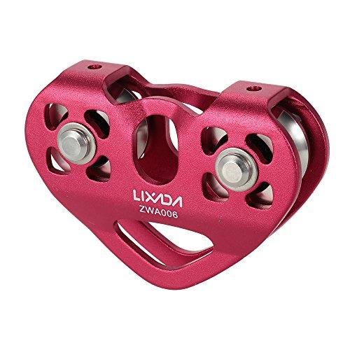 Lixada Lixada Zipline Pulley 30KN Trolley Rescue for 1/4 5/16 3/8 1/2 Cable Backyard Zipline, Hauling, Rigging and Commercial Purposes,Holds Upto 6700lbs