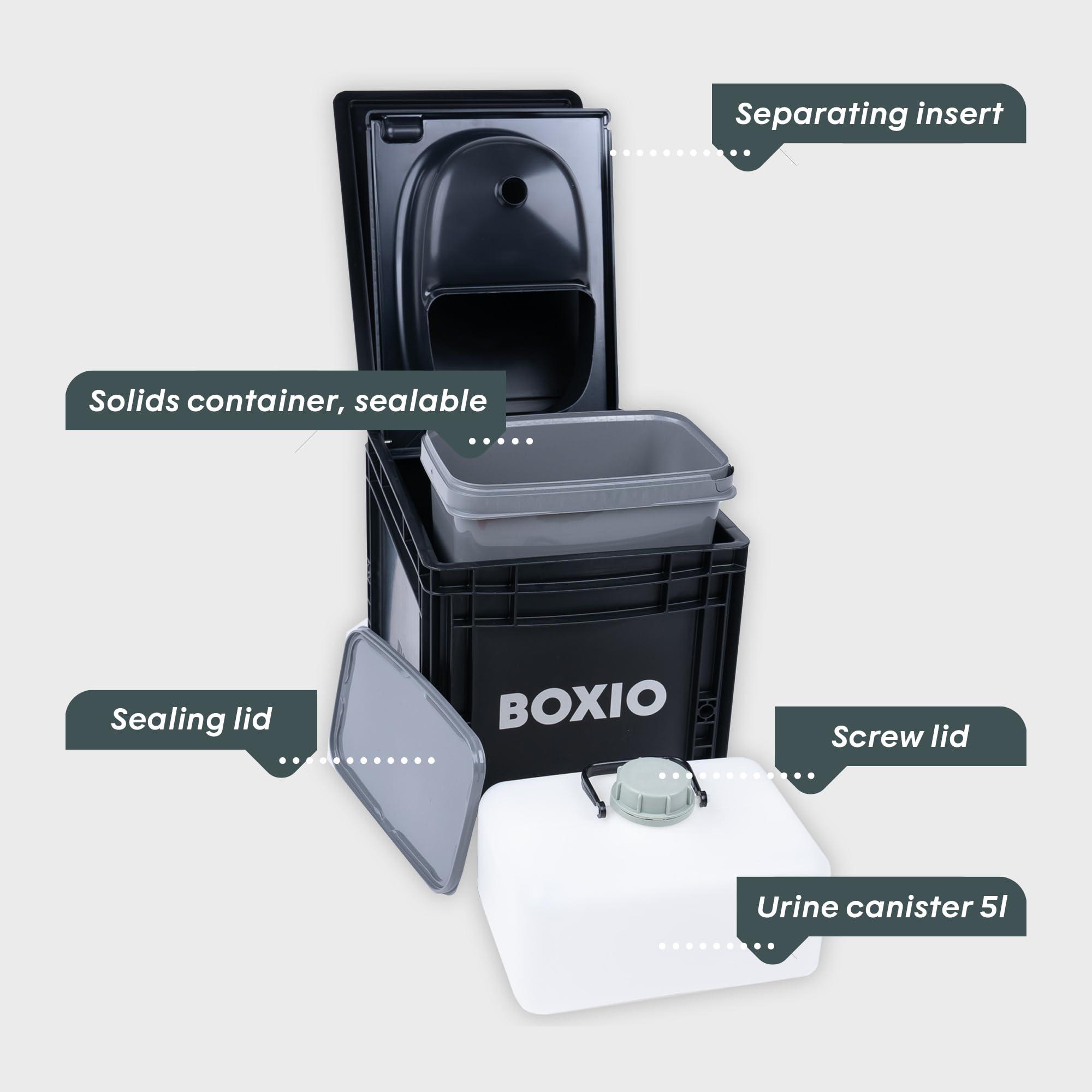 BOXIO BOXIO Portable Toilet - Convenient Camping Toilet! Compact, Safe, and Personal Composting Toilet with Convenient Disposal for Camping, RVing, Boating, Road Trips and Other Recreational Activities
