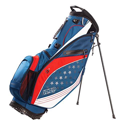 Izzo Izzo Golf Izzo Ultra-Lite Stand Golf Bag With Dual-Strap & Exclusive Features, Red/White/Blue