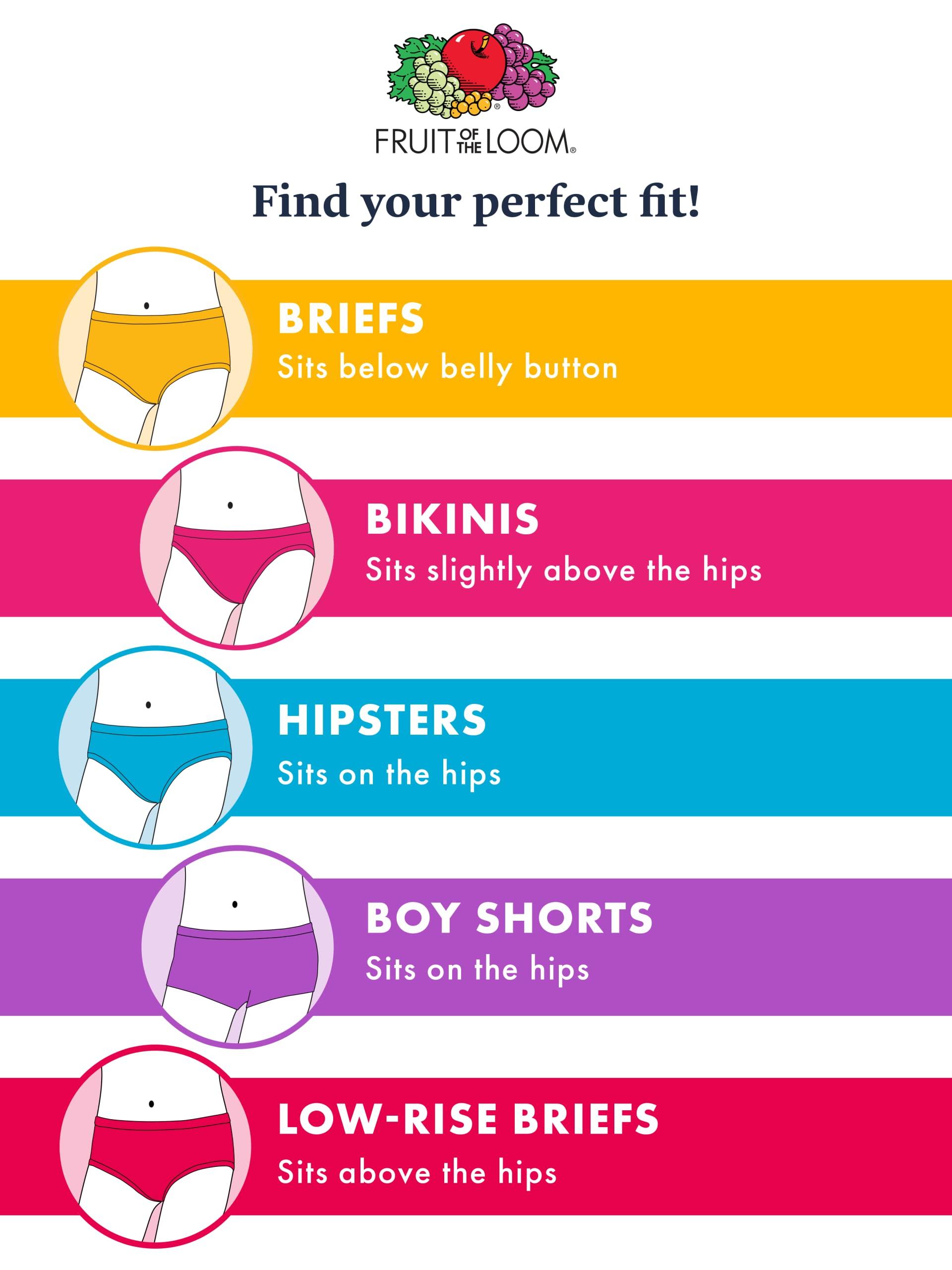 Fruit of the Loom Fruit of the Loom Girls' Little Cotton Bikini Underwear Multipacks, 10 Pack-Fashion Assorted, 6