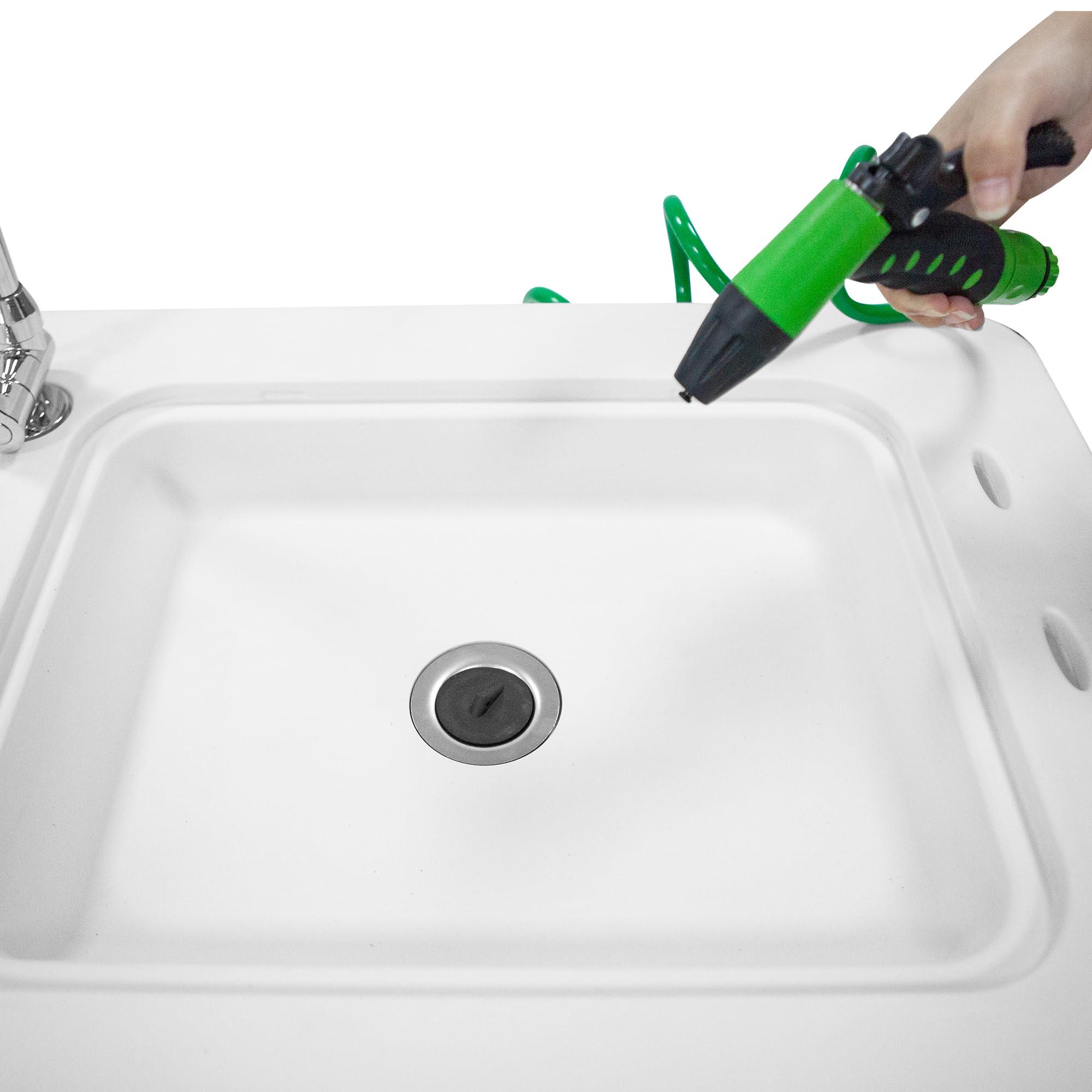 THUNDERBAY THUNDERBAY Portable Folding Fish Game Cleaning Camp Table Heavy Duty 40''Fillet Table with Double Sink and Faucet