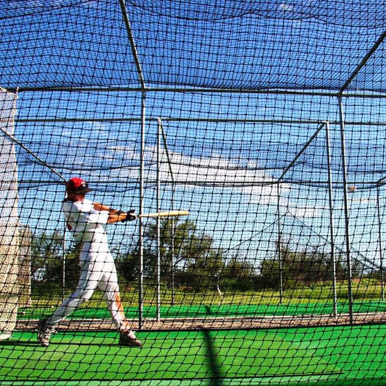 Net World Sports Fortress Baseball Batting Cage Nets | Heavy-Duty HDPP Fully Enclosed Baseball & Softball Cage Netting [14 Sizes & 3 Grade Options]  NET ONLY (20 x 8 x 8, 42)