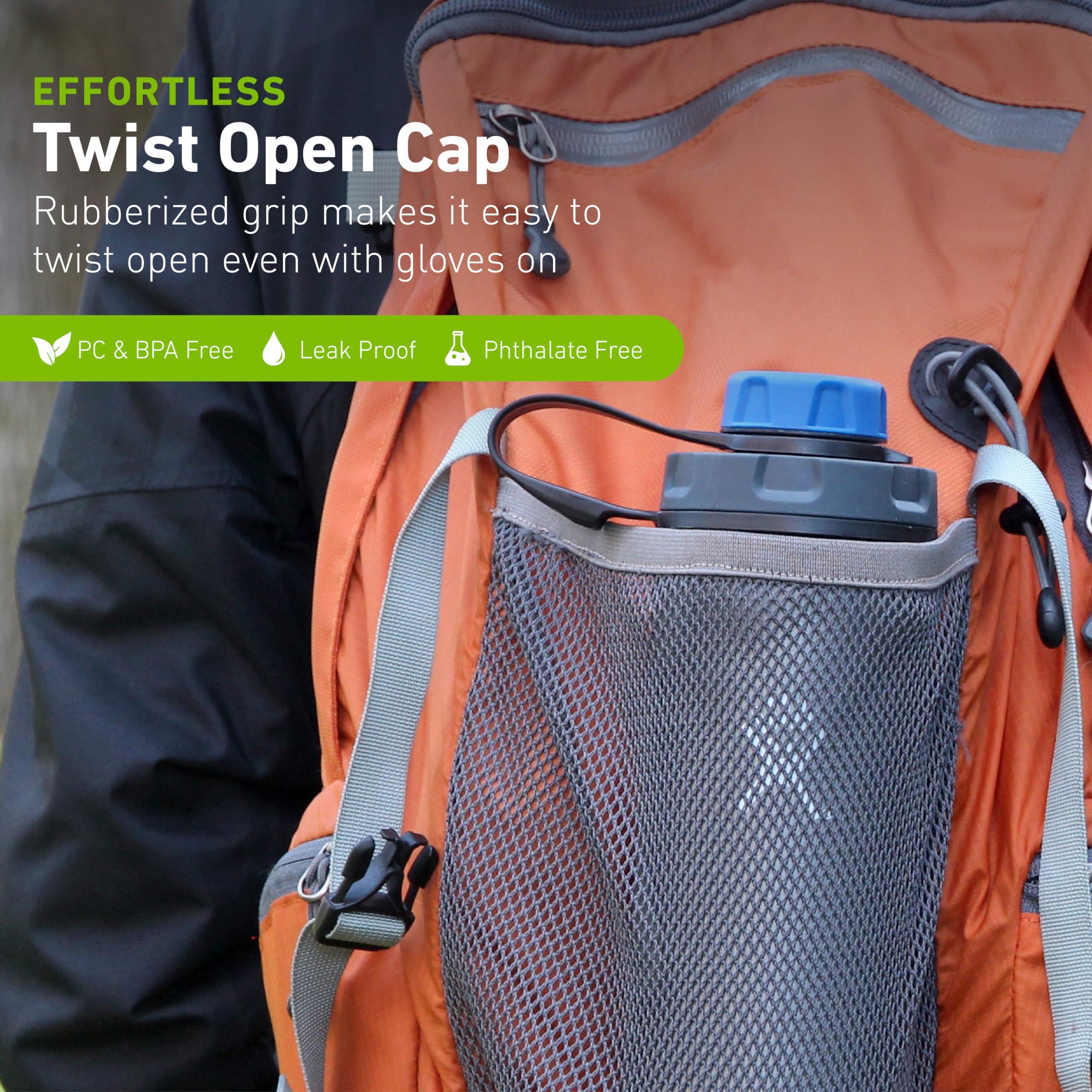 humangear humangear capCAP+ | Converts Wide-Mouth Openings | Secure Easy Open | Food-Safe Material | Water Bottle Accessory Lid, Red