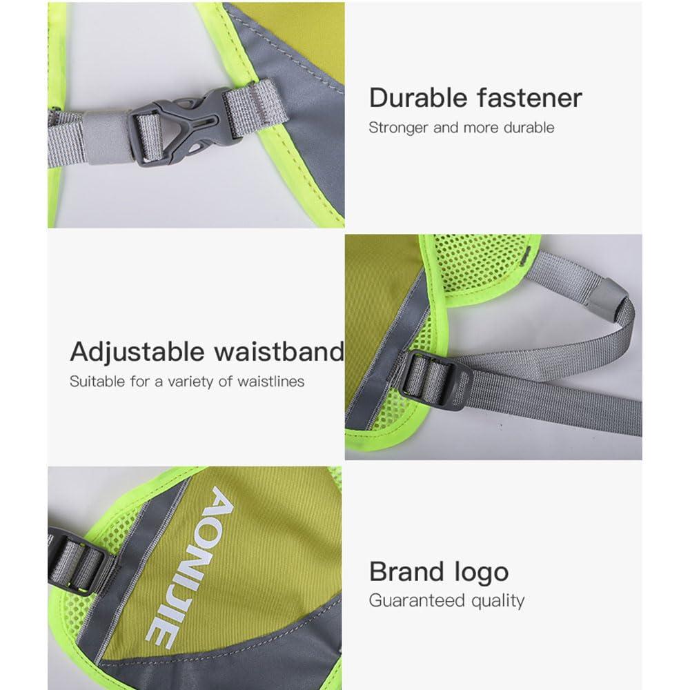 AONIJIE AONIJIE Reflective Running Vest Marathon Running Vest Pack Breathable for Hiking Camping Cycling Race (Blue)