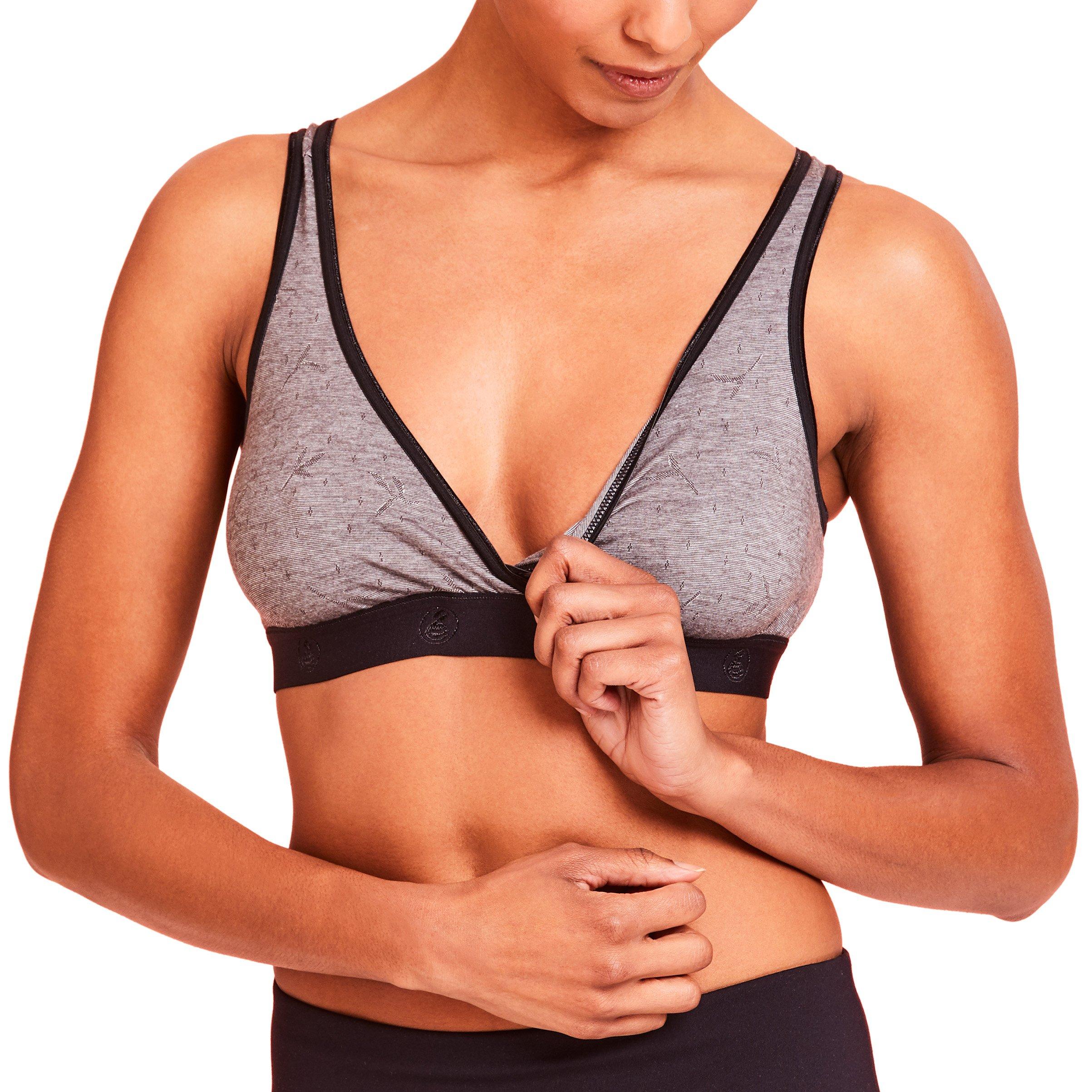 La Leche League International La Leche League Sleep Nursing & Maternity Bra, Black Jacquard, 2XL