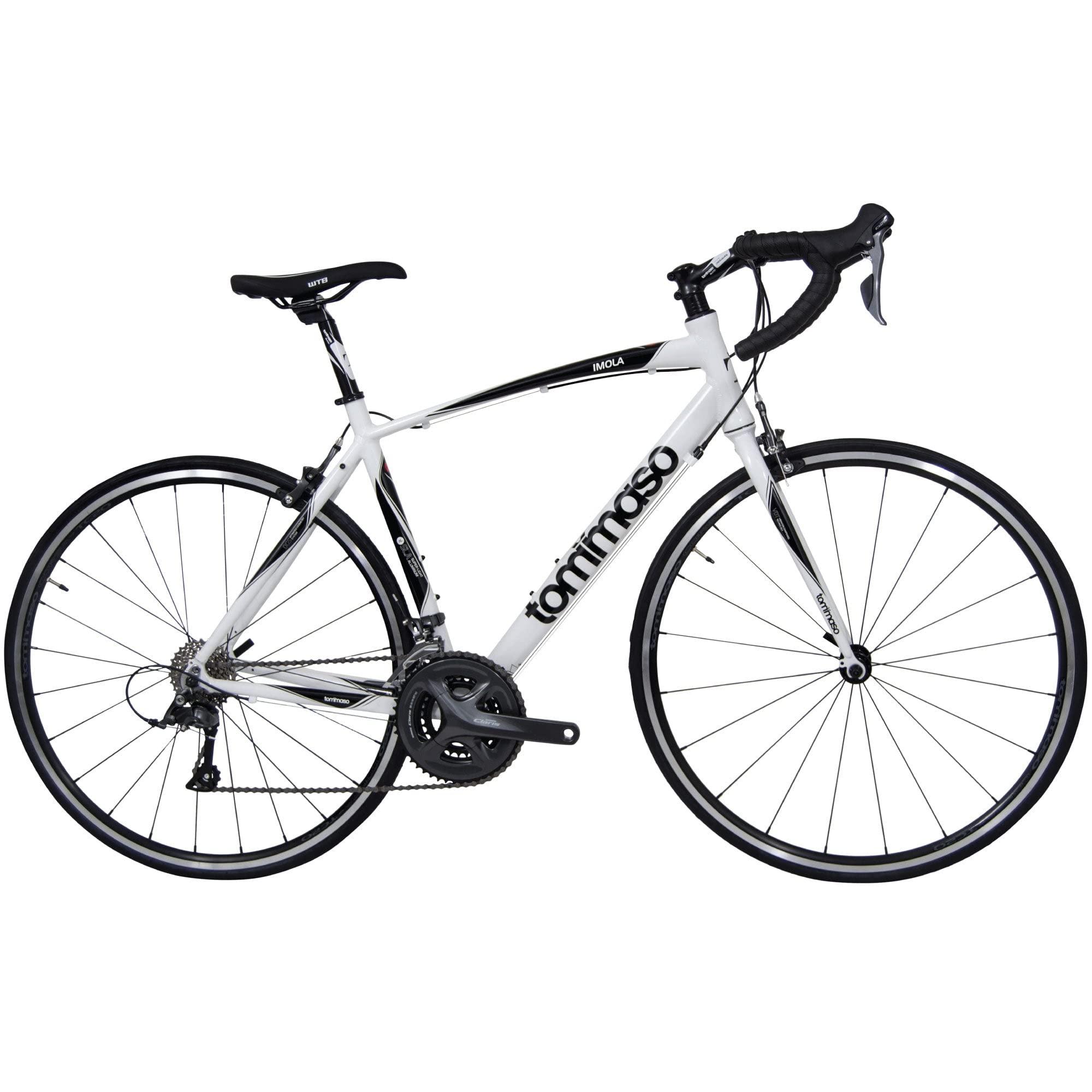 Tommaso Tommaso Imola - Sport Bike Performance Aluminum Road Bike, Shimano Claris 24 Speeds Road Bicycle Men Road Bikes for Men Bike Men Women Speed Bike Racing Bike Adult Bike City Bike- White Small 53cm