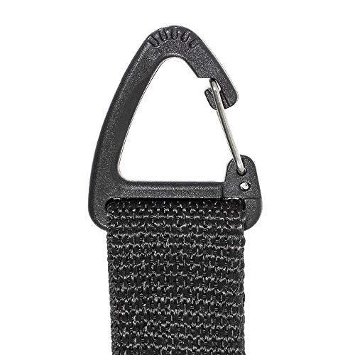 West Coast Paracord West Coast Paracord Black Plastic Triangle Carabiner Clips with Strap Slit