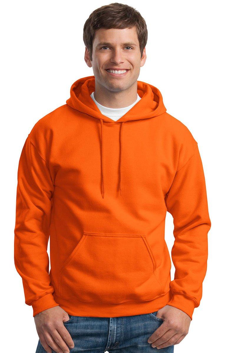 Gildan Hooded Pullover Sweat Shirt Heavy Blend 50/50 7.75 oz. by Gildan (Style# 18500) (Small, Orange)
