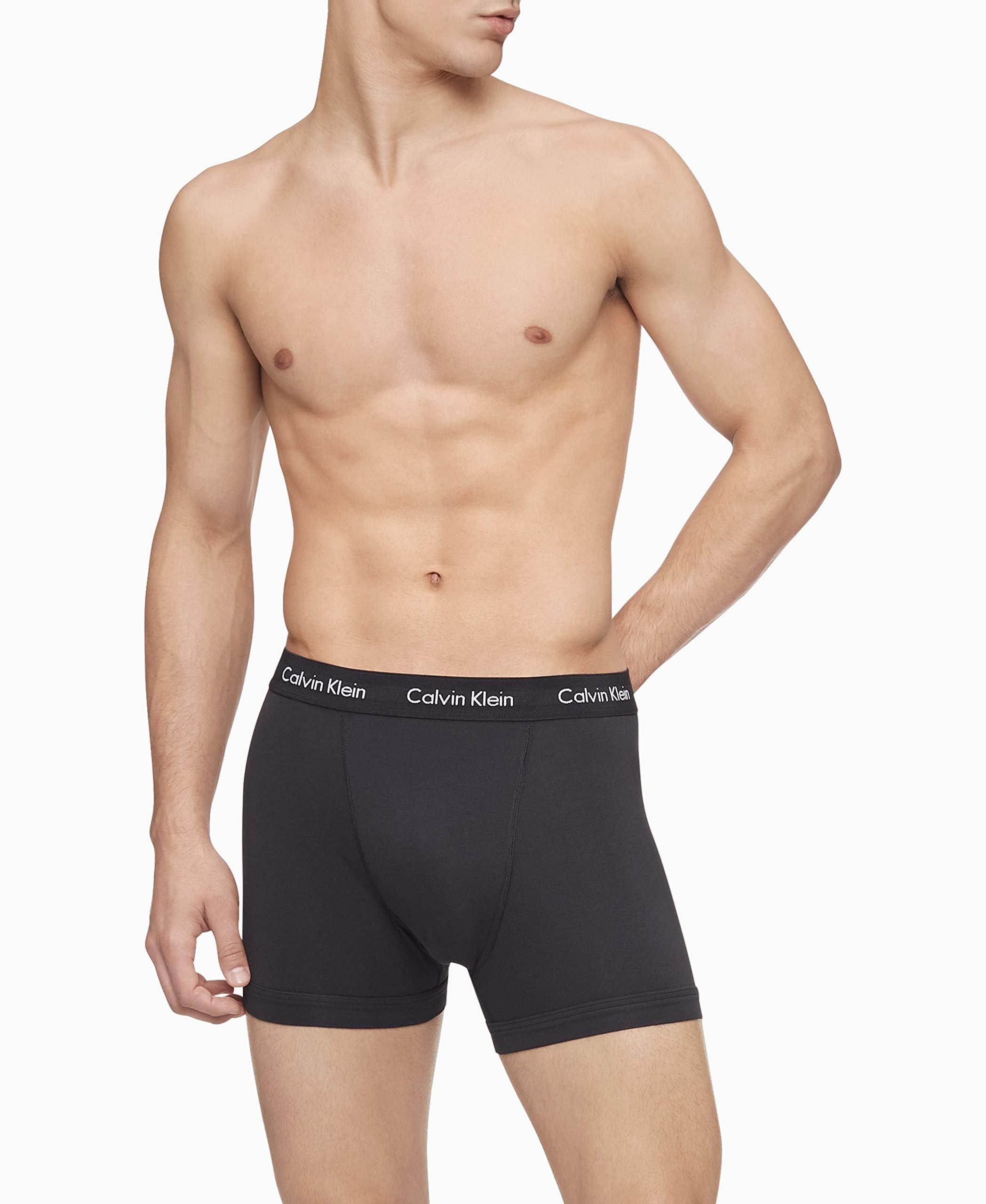 Calvin Klein Calvin Klein Men's Cotton Stretch 3-pack Boxer Brief, 3 Black, Medium