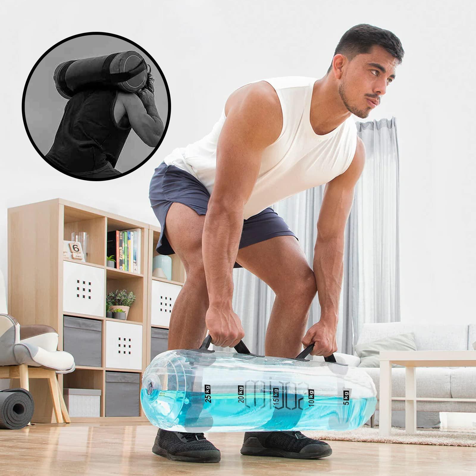 Solim Water Weights Aqua Bag, Workout Sandbag Alternative Strength Training Sand Bag Portable Stability Fitness Equipment Ultimate Core and Balance Training for Home Gym 33 LBS