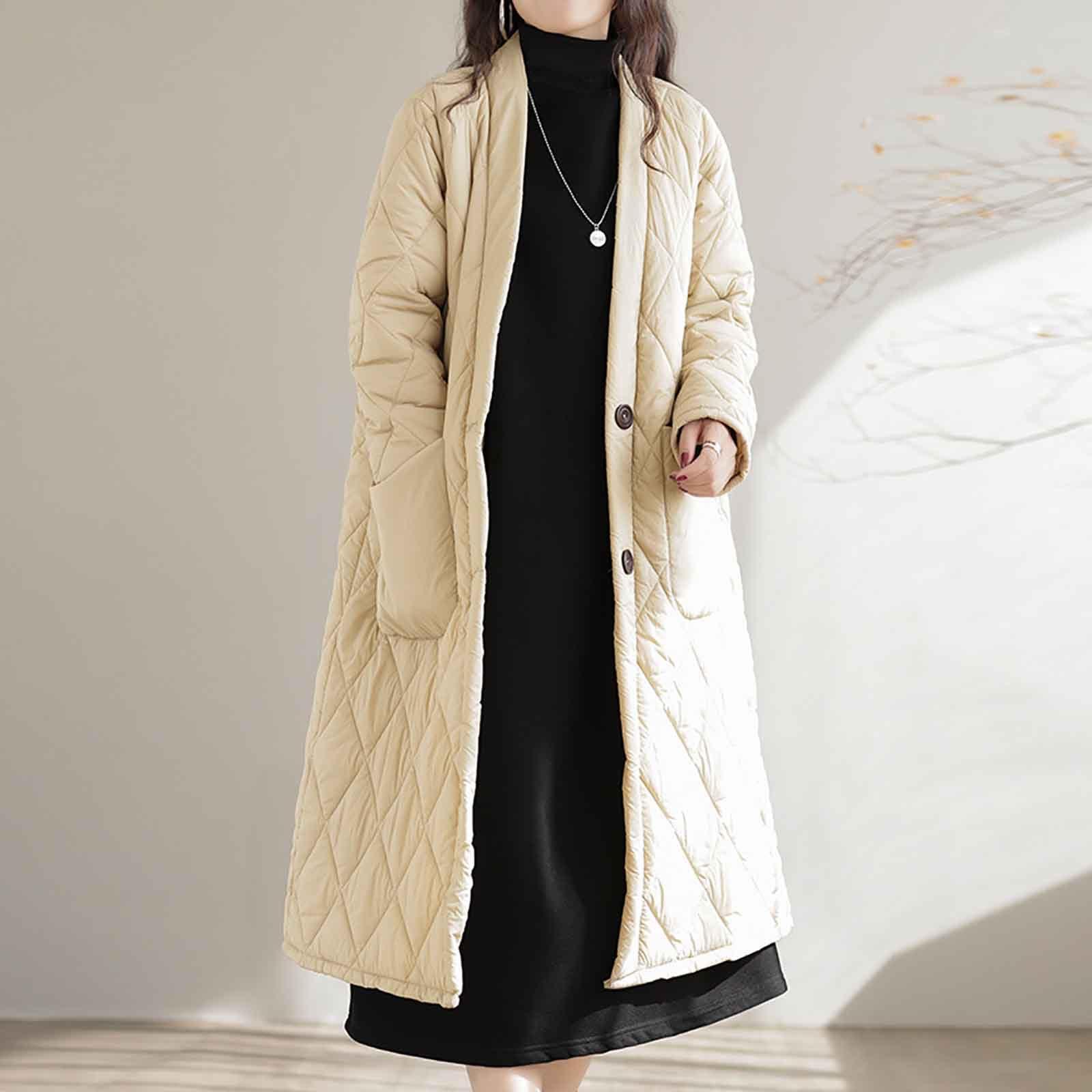 NineFit Basics Plus Size Womens Winter Coats Lightweight Puffer Jackets Thicken Warm Long Quilted Jackets Parkas Down Coats Outerwear