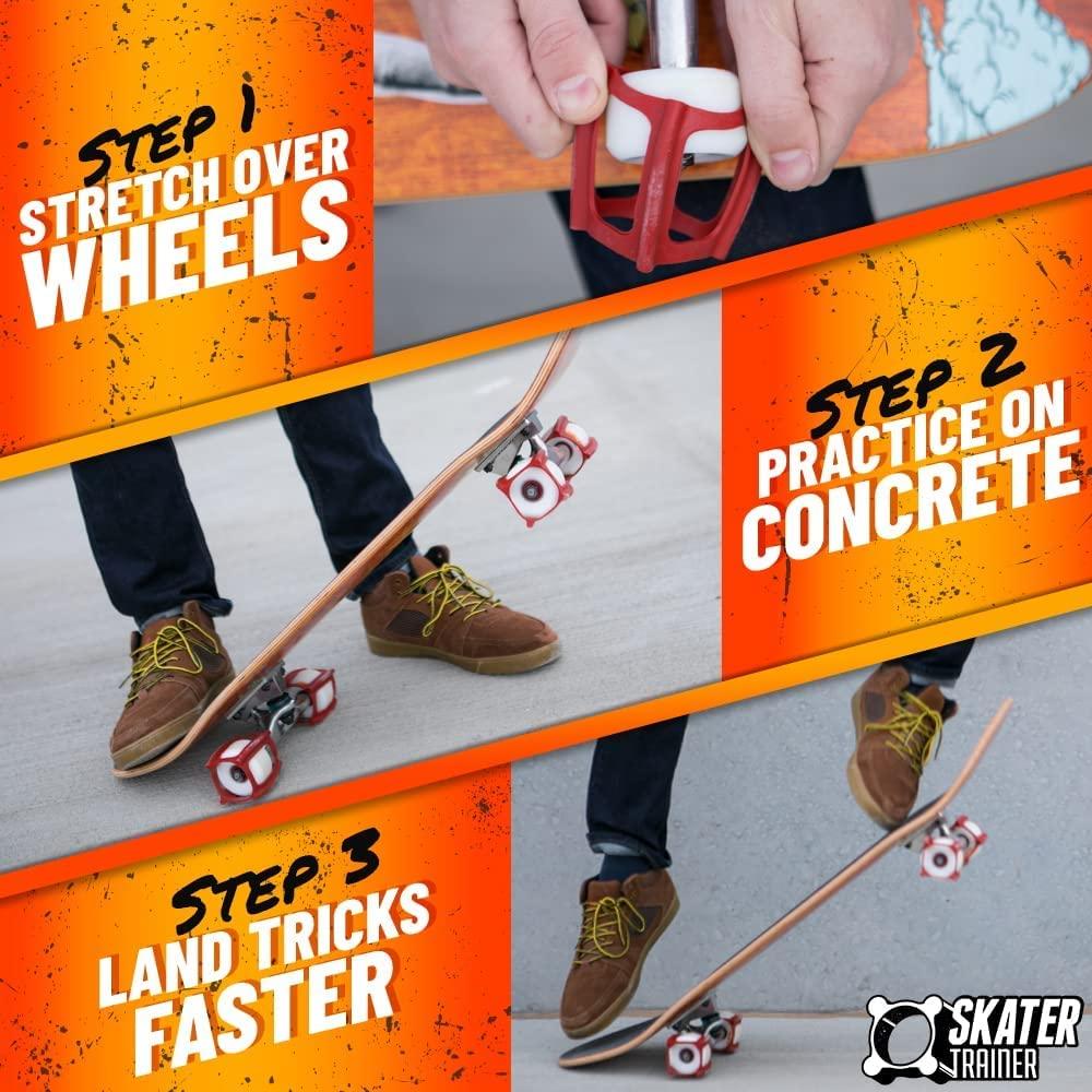 SKATERTRAINER SKATERTRAINER Skater Trainers get Skateboard Tricks - Coolest Stocking Stuffers for Teens Boys Gift Ideas Ages 14 and up 12-14-16 11 10 2024 Gamer Cool Wheels Tech Deck Tool Ramp Boy Teenage (4 Blk)