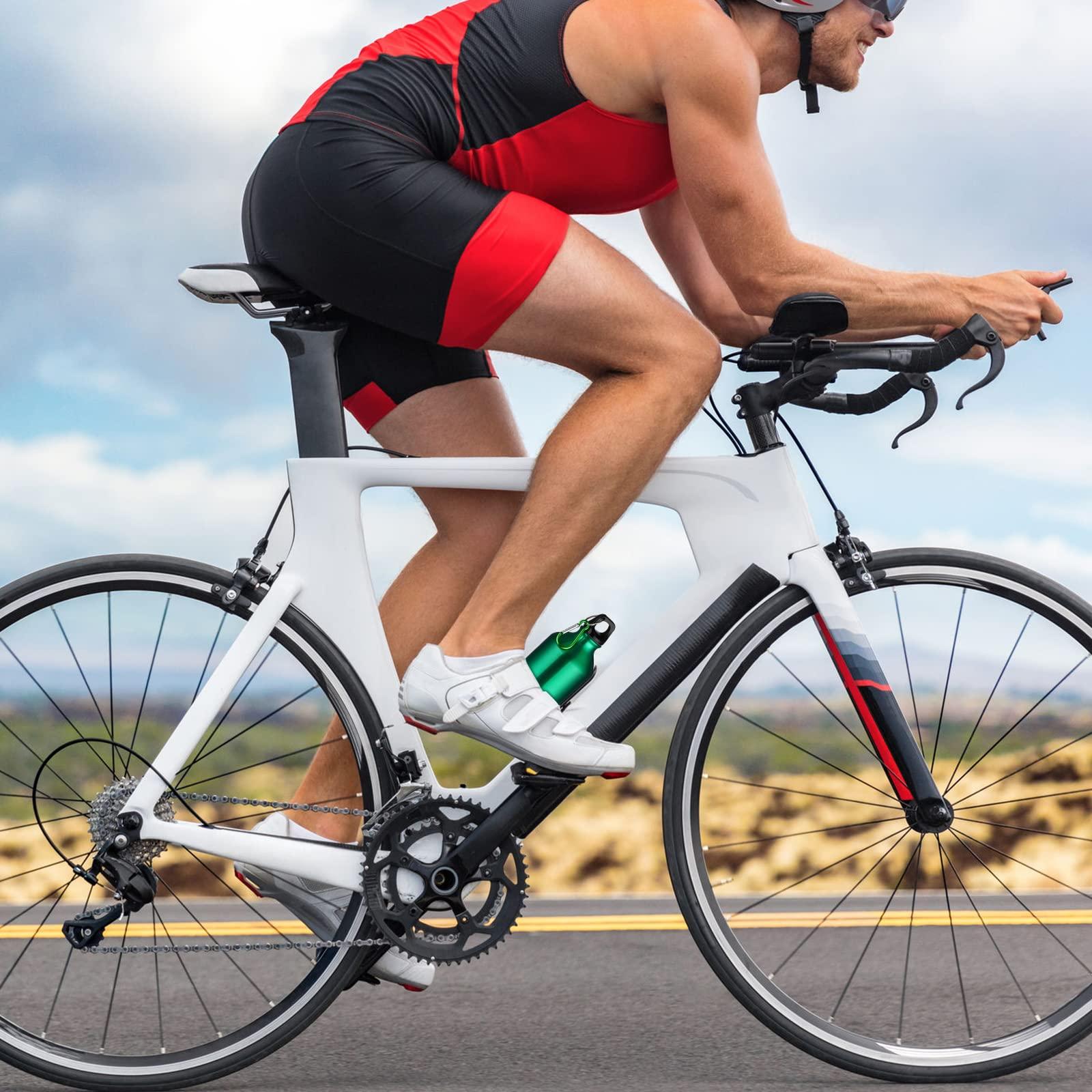 CHENGU CHENGU 16 Pack Aluminum Water Bottles 20 Oz Blank Reusable Water Bottles Lightweight Aluminum Gym Travel Bottle Leak Proof Team Customized Bottles for Bike Bicycle Camping(Green)