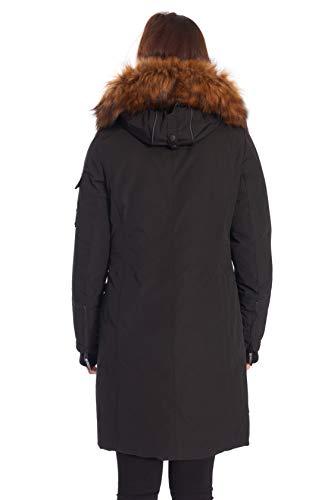 ALPINE NORTH Alpine North Women's Vegan Down Long Parka Winter Jacket, Black, Medium