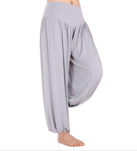 Hoerev HOEREV Super Soft Modal Spandex Harem Yoga/ Pilates Pants White S