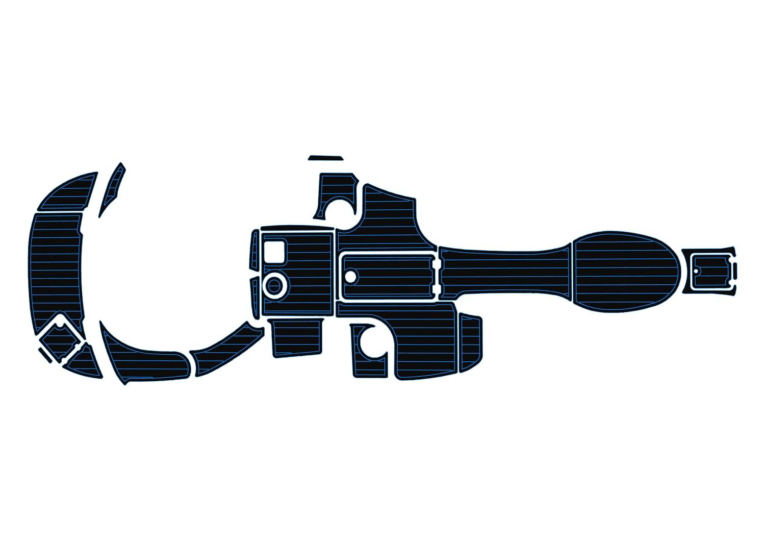 ATDEK ATDEK 2005 Chaparral 236 Cockpit & Swim Platform 1/4 6mm eva Faux Teak Deck Surfing Boat Fishing Boat Motorcycle Hurts crapet Non-Slip mat Floor (Dark Grey Over Grey)