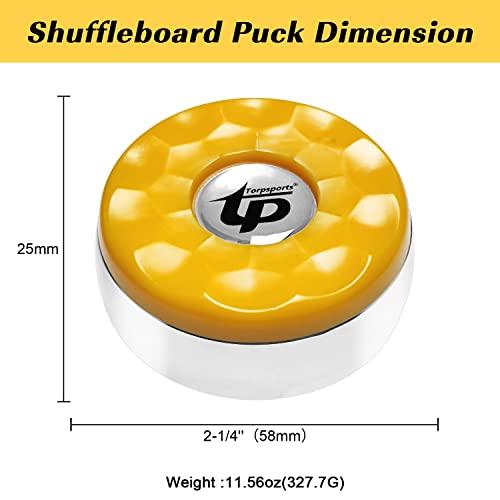 TORPSPORTS TORPSPORTS (Dia.58mm)2-1/4'' Shuffleboard Pucks, Matt surface Set of 8 Orange/Black
