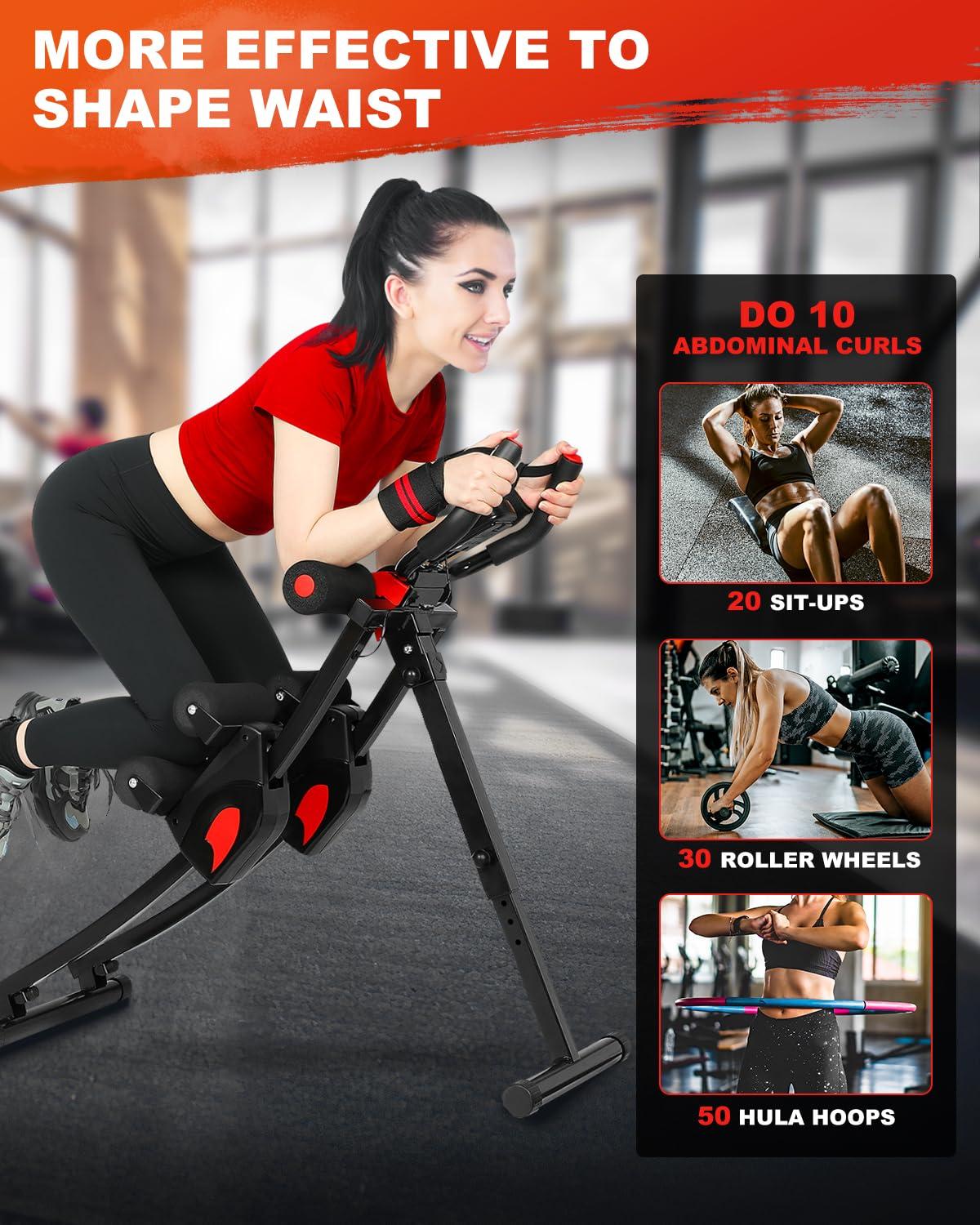 GIKPAL GIKPAL Ab Machine, Ab Workout Equipment for Women, Adjustable Ab Trainer Machine for Stomach Workout at Home Gym, Ab Crunch Exercise Equipment Abdominal Trainer for Beginner