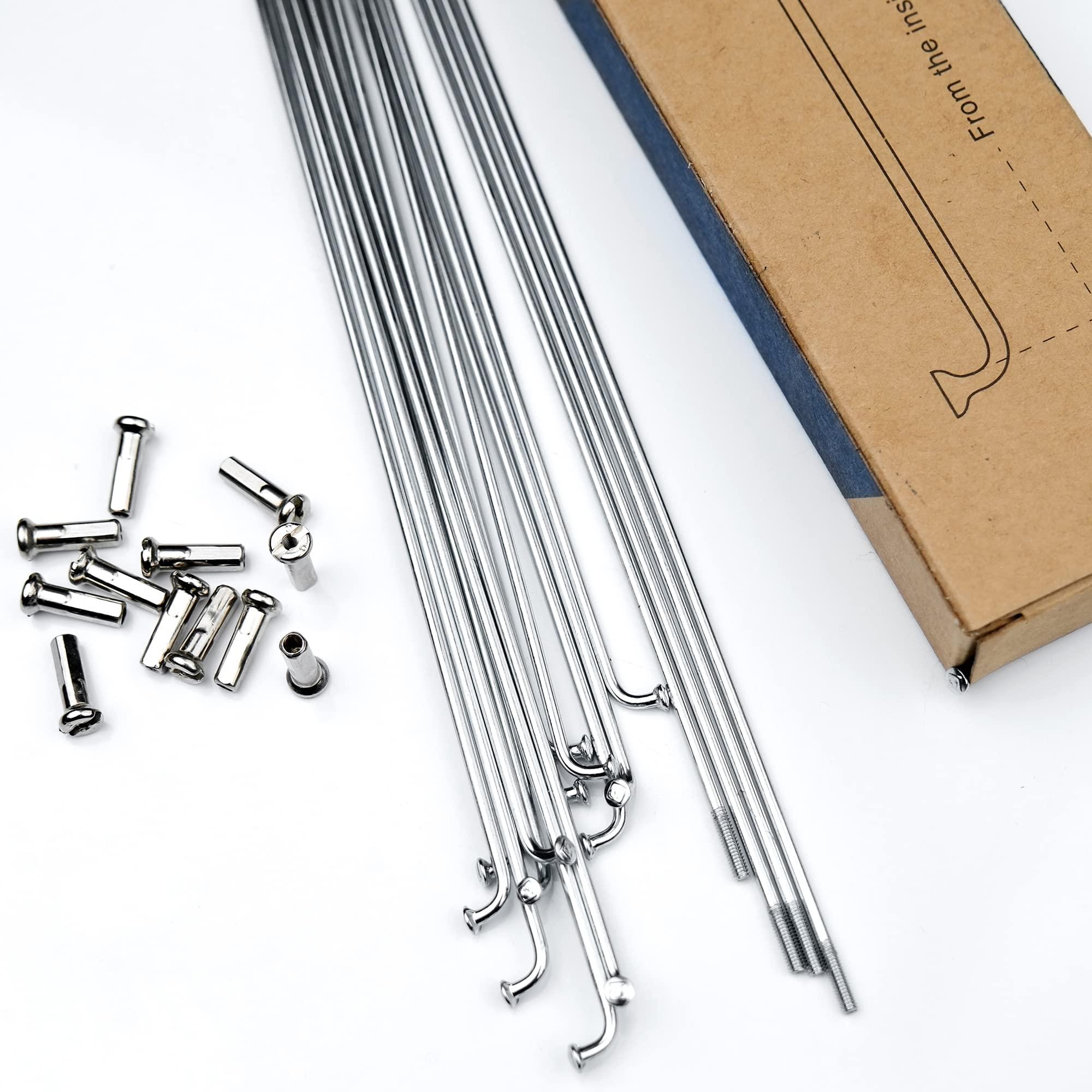 BaveL BaveL 36PCS Stainless Steel Spokes Mountain Bike Spokes MTB 91mm-210mm w/Nipples (129)
