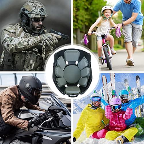 AOUTACC AOUTACC Universal Airsoft Helmet Pads, Helmet Replacement Foam Padding Kits Set Accessories Mats for Fast/Mich/ACH/USMC/PASGT Helmet (Memory Foam, Light Gray)