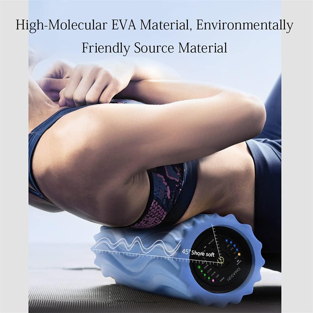 ALUNYAN ALUNYAN Vibrating Foam Roller 5-Speed Electric Foam Roller,Fitness Yoga Pillar Exercise EquipmentDeep Tissue Muscle Fitness Recovery,Trigger Point Massager Tool (Color : Pink)