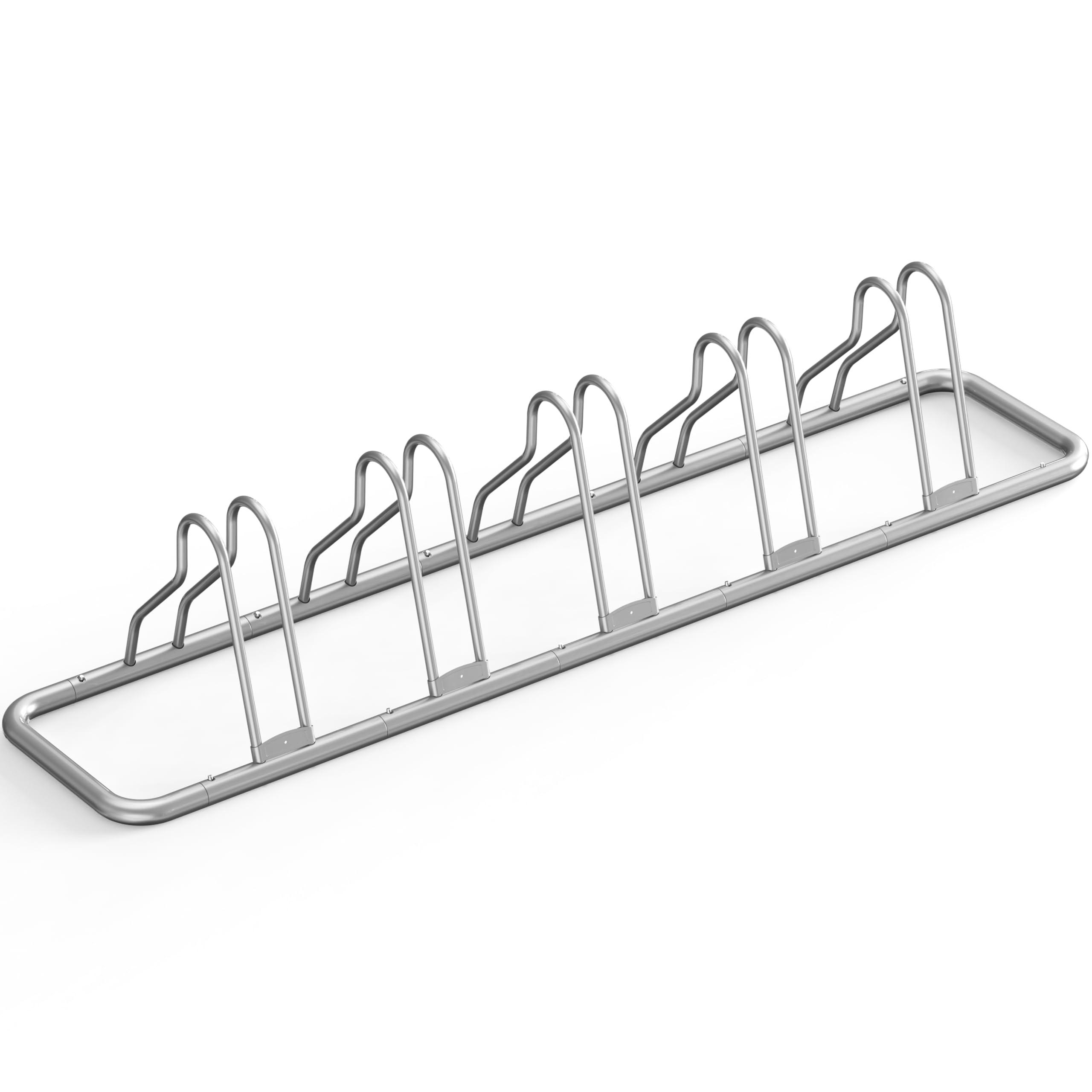 Simple Houseware Simple Houseware 5 Bike Bicycle Floor Parking Adjustable Storage Stand, Silver