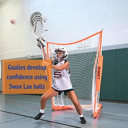 SWAX LAX SWAX LAX Lacrosse Training Ball - Indoor Outdoor Practice Less Bounce & Rebounds (1 Rainbow)