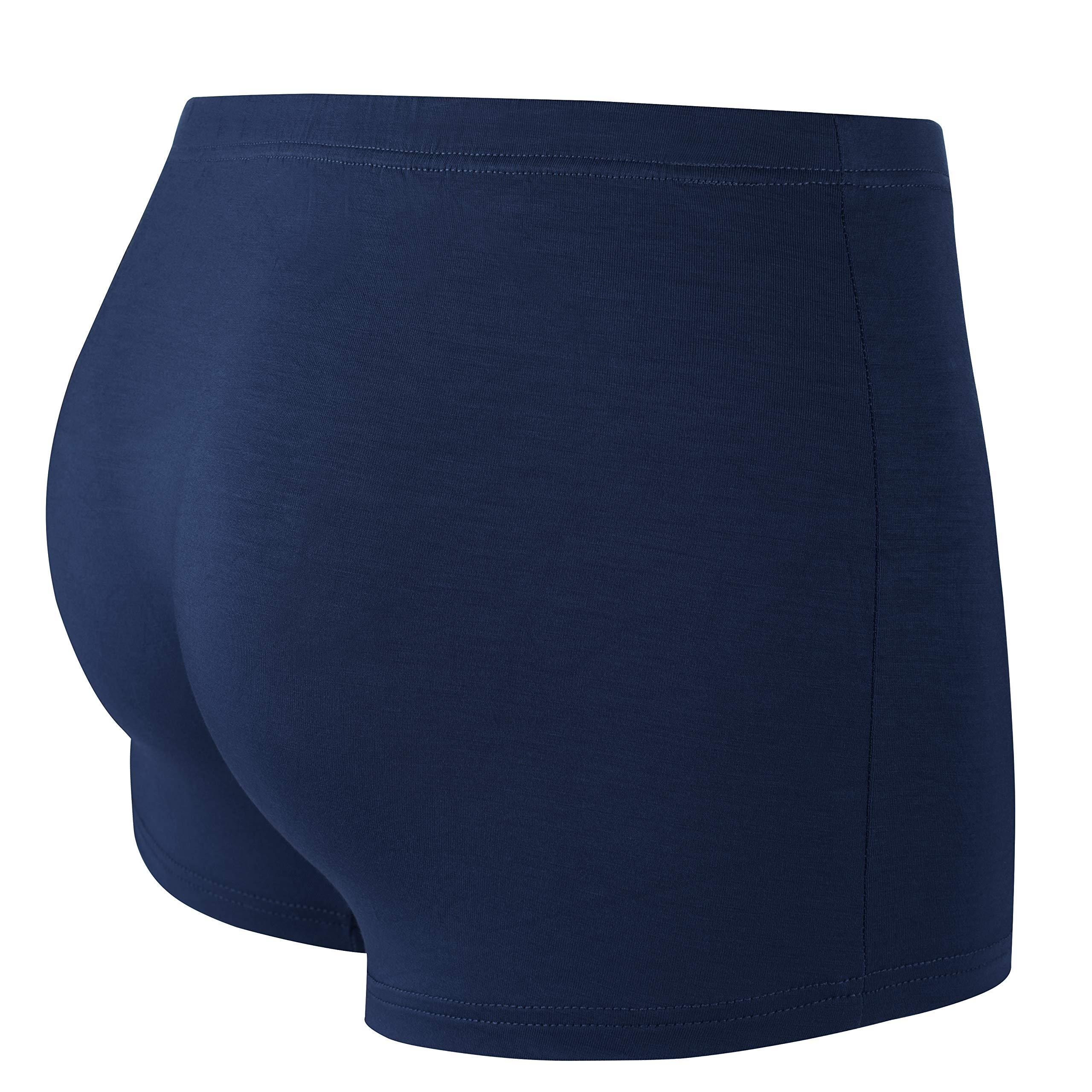 H&R Pocket Underwear for Men with Secret Hidden Pocket, Travel Stash Boxer Brief, XX-Large Size 2 Packs (Dark Blue)