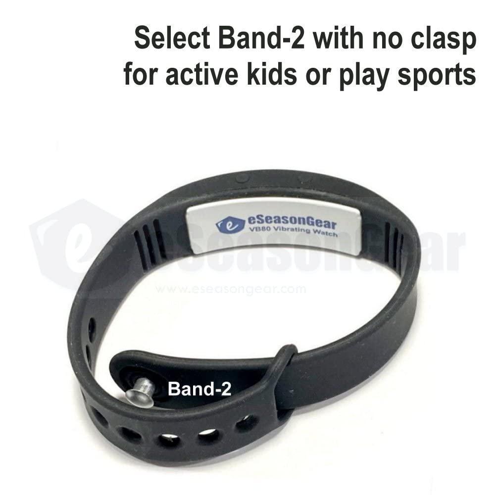 eSeasonGear eSeasongear VB80 Vibrating Alarm Watch, Silent Vibration Shake Wake ADHD Medication Reminder (Blue-Large-B2)