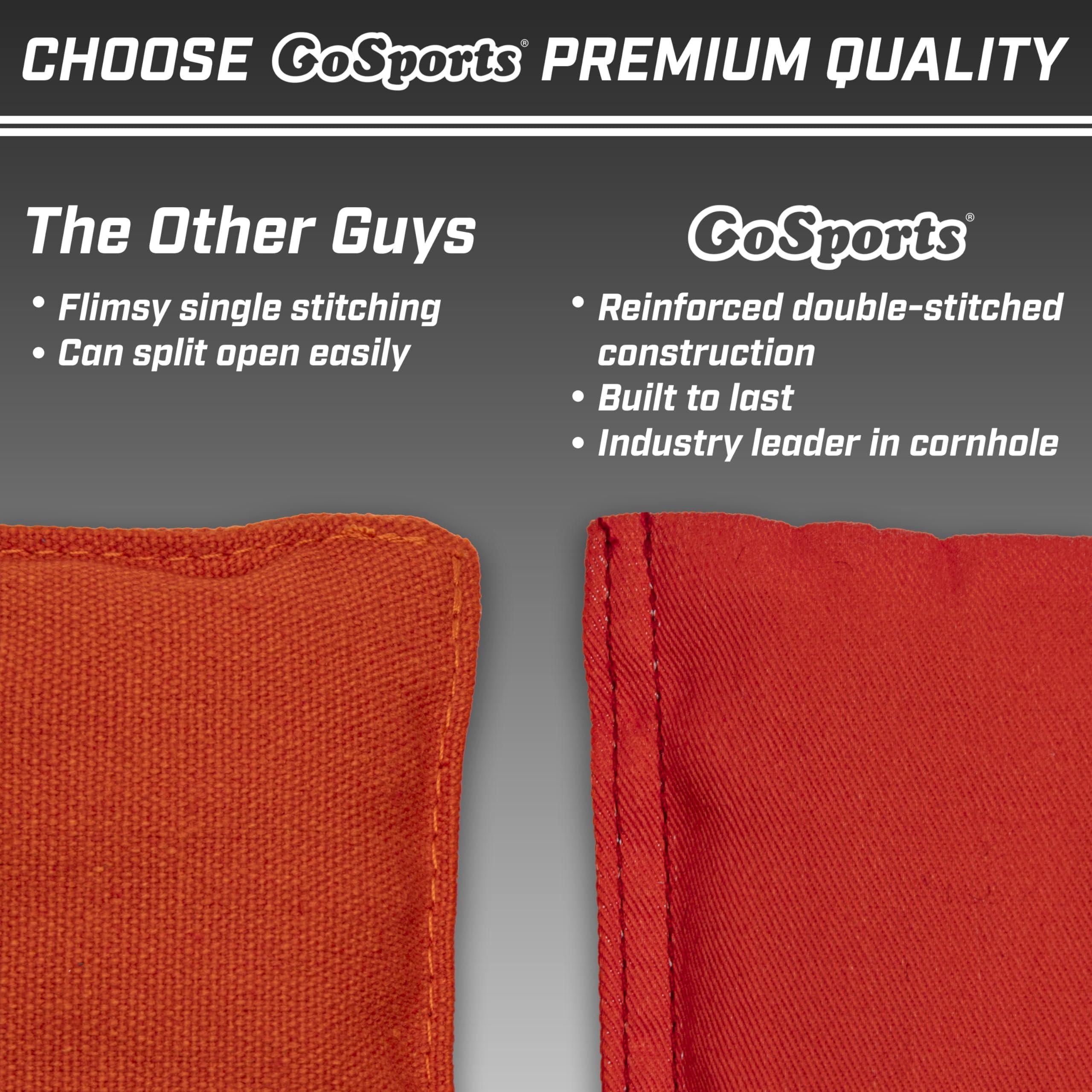 GoSports GoSports Official Regulation Cornhole Bean Bags Set (8 All Weather Bags) - Red and Blue