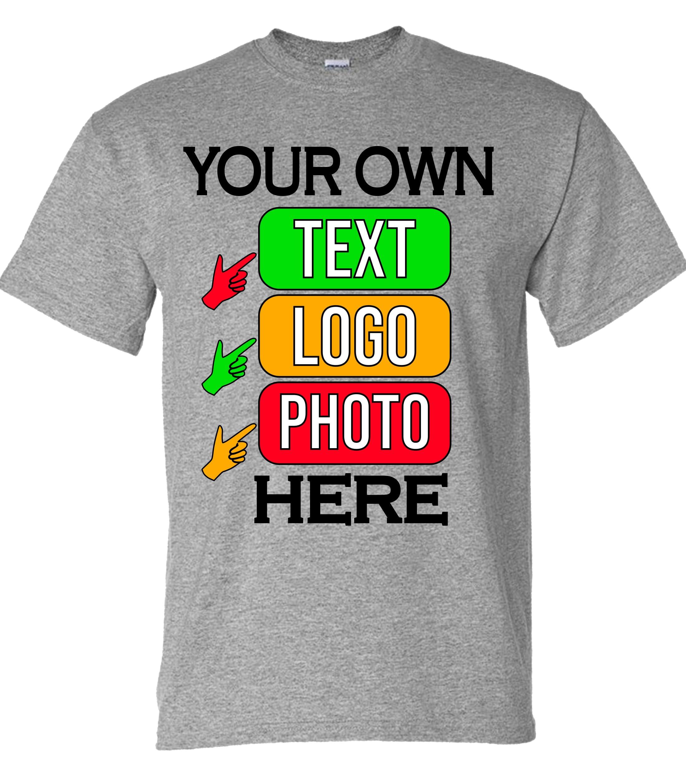 Semuri Custom T-Shirts for Men and Women Design Your Own Personalized Shirt with Text Image Logo Customizable Front and Back Print Soft Cotton Tee