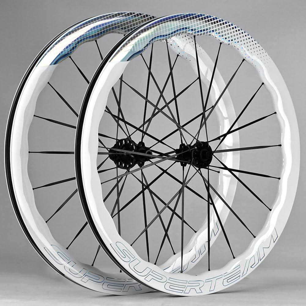 Superteam SUPERTEAM Carbon Disc Wheelset Tubeless with Carbon Spokes Ratchet Wheel 700C 50mm White (FIT for SRAM 12SPEED, THUR AXLE 12 * 100-12 * 142MM)