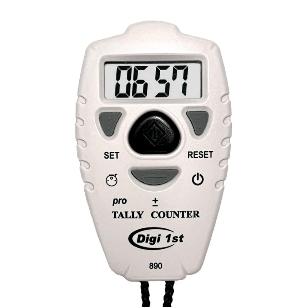 Digi 1st Digi 1st TC-890 Digital Tally Counter, Electronic Up Down Clicker Counter, Add/Subtract People Counter, Handheld Pitch Counter for Golf, Lap & Knitting (1-Pack)
